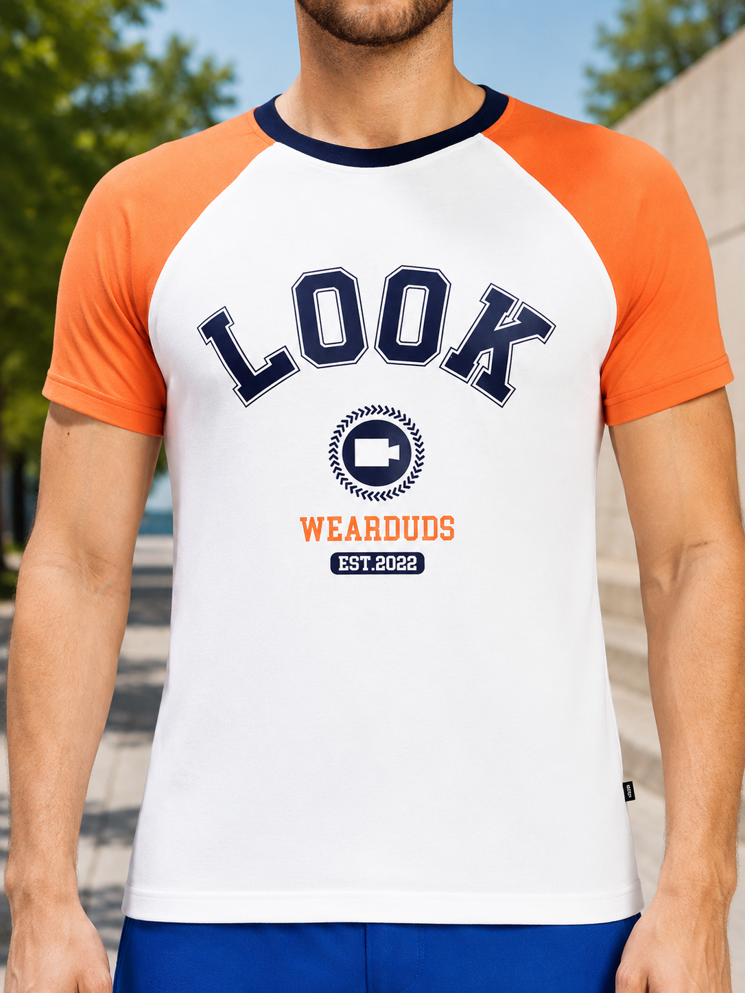 VINTAGE LOOK GRAPHIC CASUAL T-SHIRT WHITE