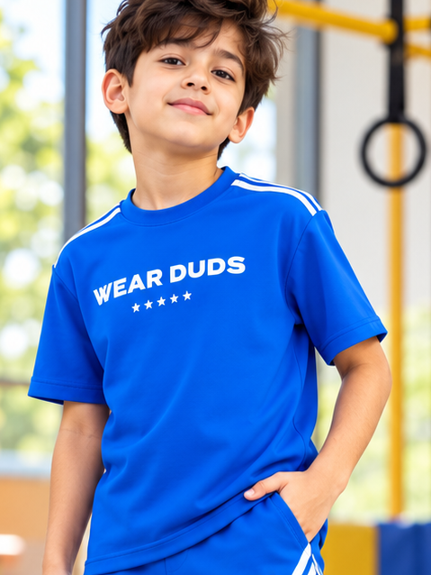 STAR JUMPER OVER-SIZED T-SHIRT FOR BOYS GIRLS BLUE