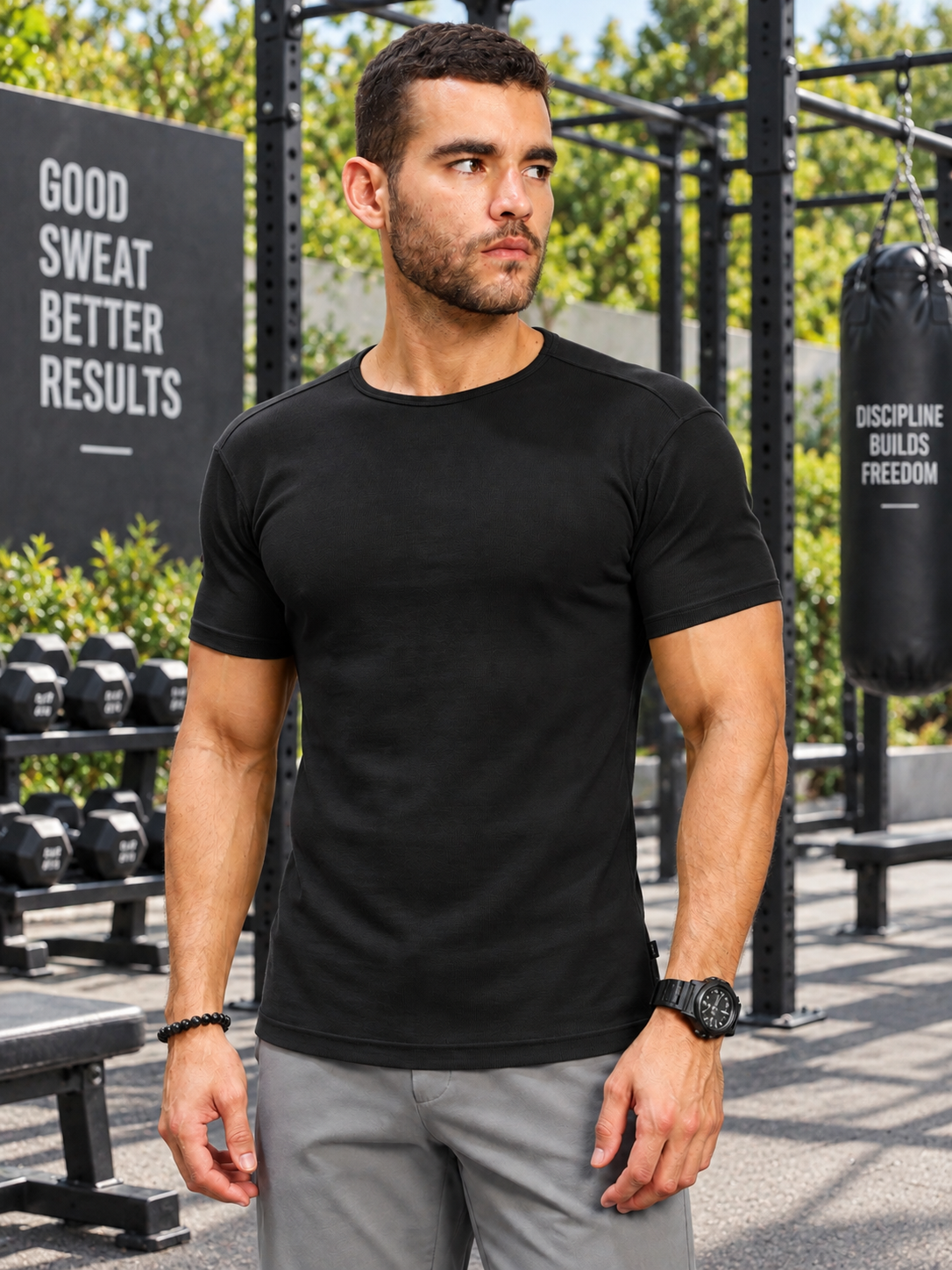 FROSTED AGATE T-SHIRT BLACK