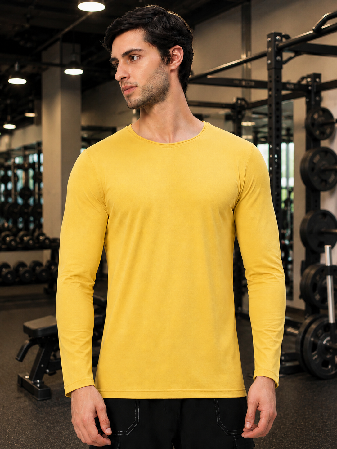 OMNI SLIM FIT SWEATSHIRT YELLOW