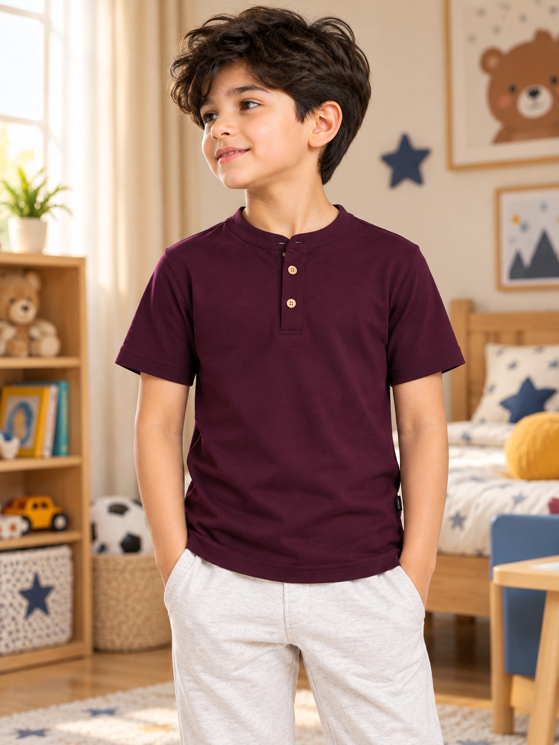 JOY REGULAR T-SHIRT FOR BOYS GIRLS PURPLE