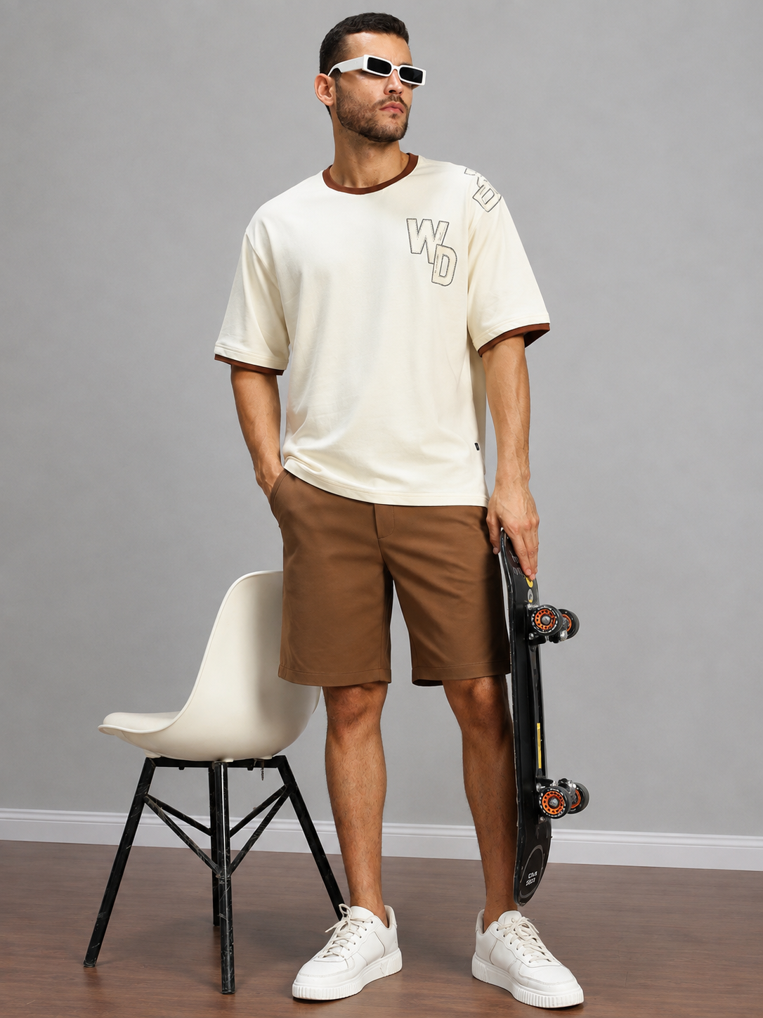 SMART CASUAL TOBACCO REGULAR SHORTS BROWN