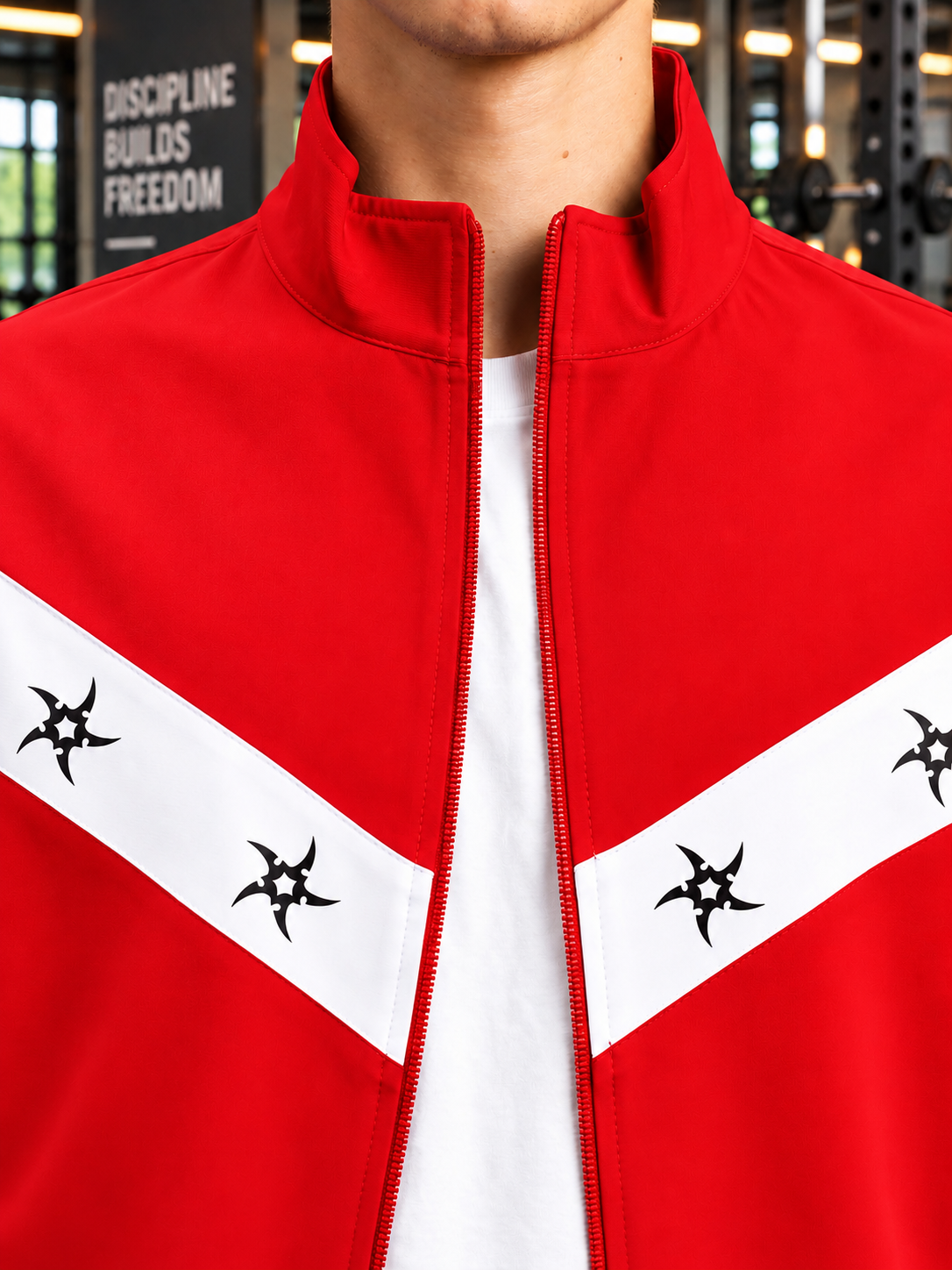 MATCHING LOOSE FIT CO-ORD SET RED WHITE
