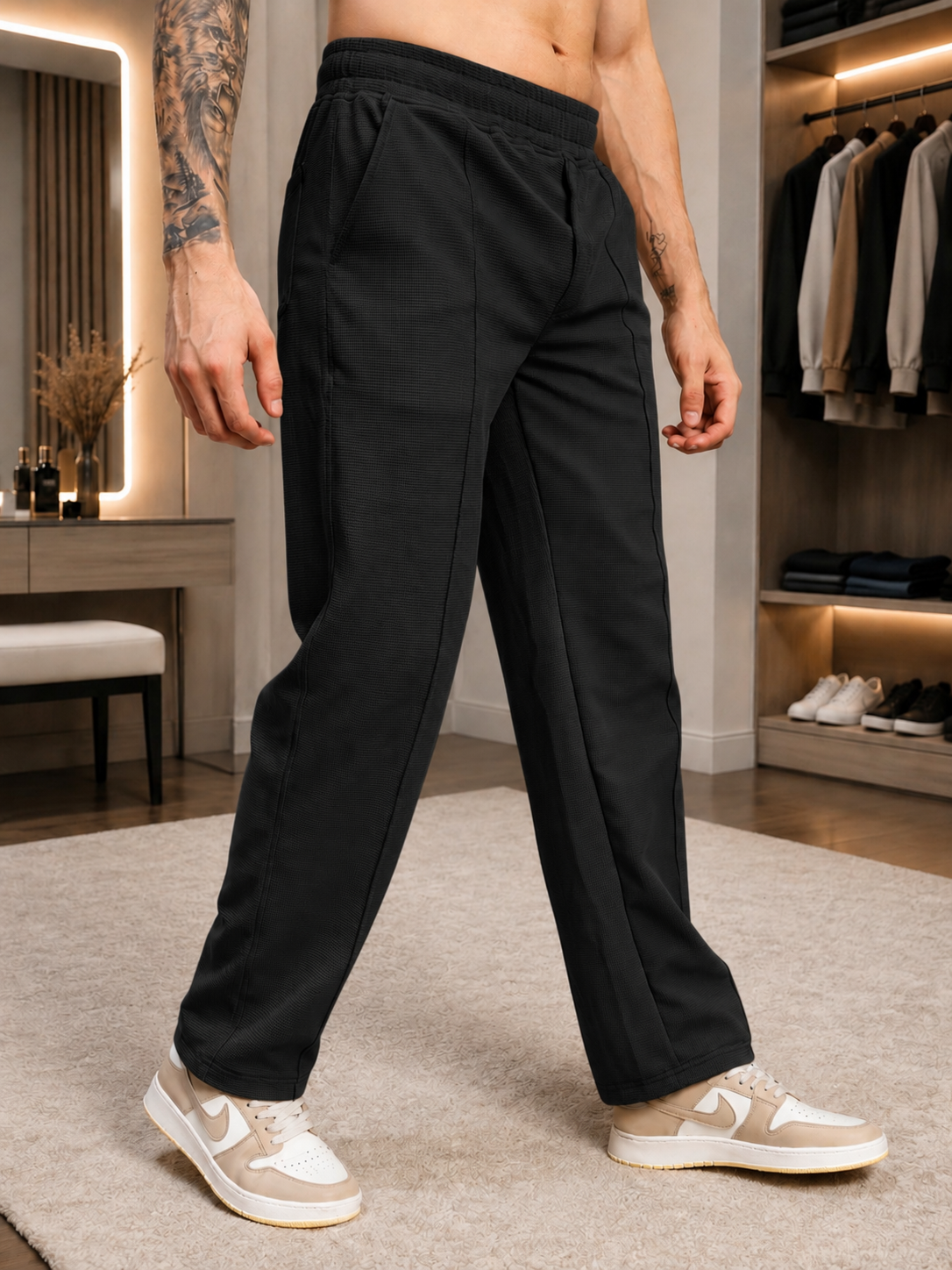 ELITE TEXTURED FIT JOGGERS BLACK