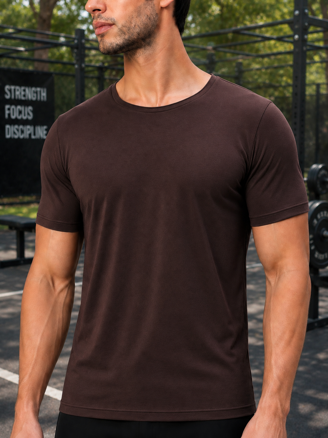 BEDROCK FIT REGULAR FIT T-SHIRT BROWN