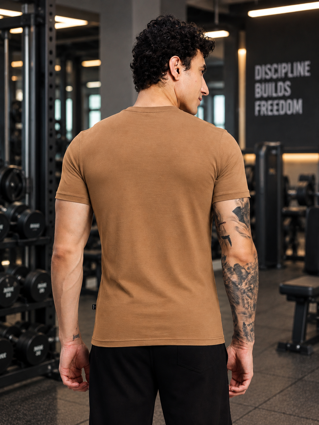 CORE SHORT REGULAR FIT T-SHIRT BROWN