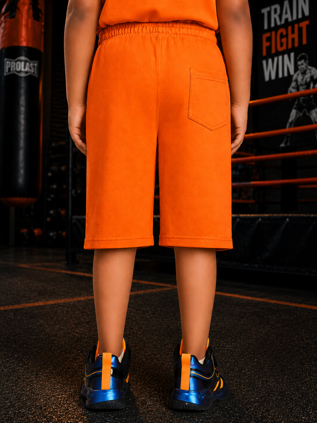 NEON RUSH SHORTS FOR BOYS GIRLS ORANGE