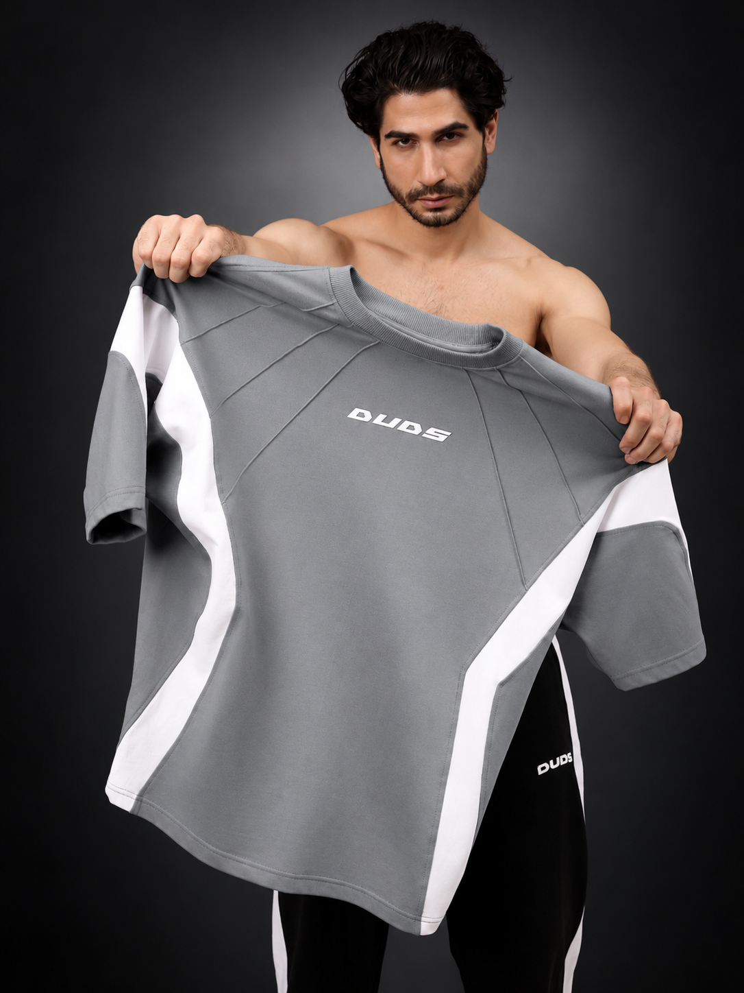 WILD FORCE OVER-SIZED T-SHIRT GREY WHITE