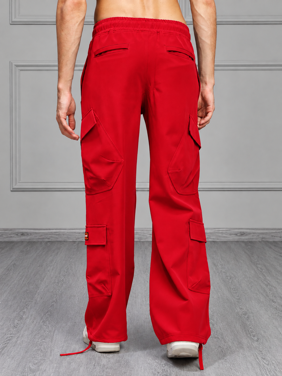 TACTICAL FIT MULTI POCKET CARGO PANTS RED