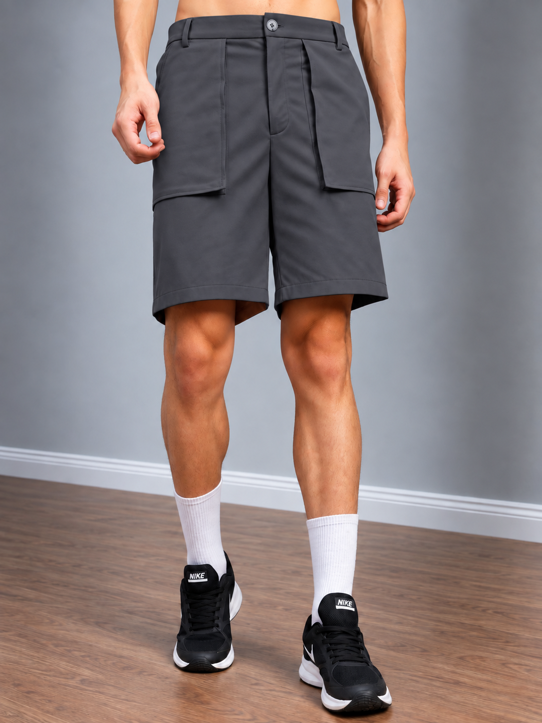 BERMUDA OVERSIZED POCKET SHORTS GREY