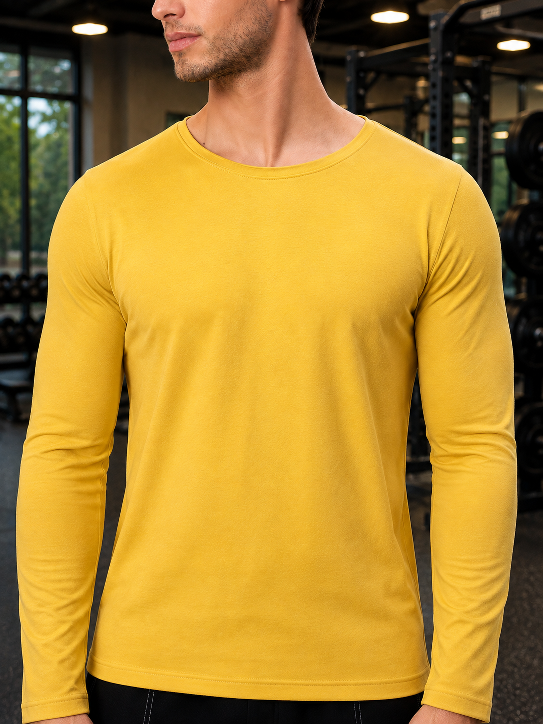 OMNI SLIM FIT SWEATSHIRT YELLOW