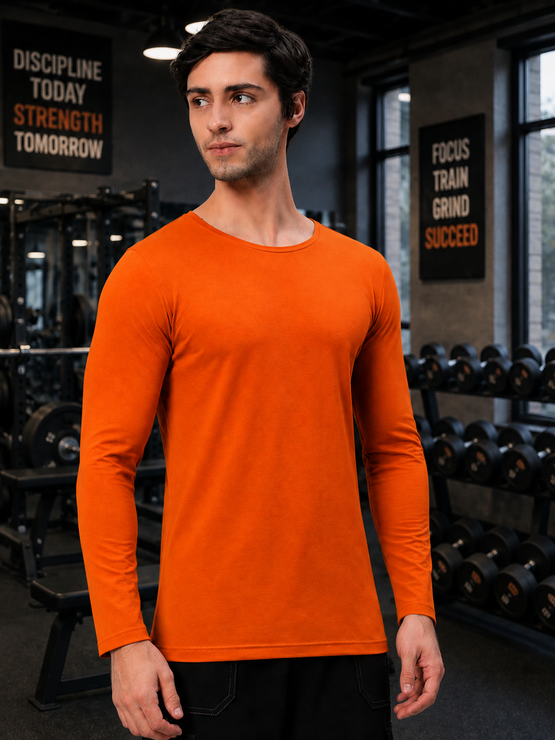 OMNI SLIM FIT SWEATSHIRT ORANGE