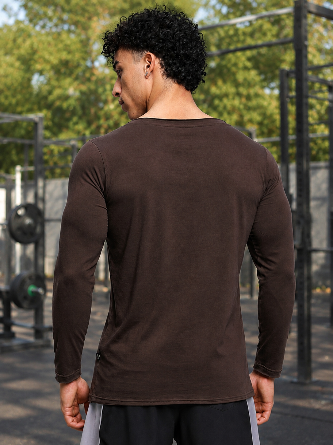 JOEL SLIM FIT SWEATSHIRT IN BROWN