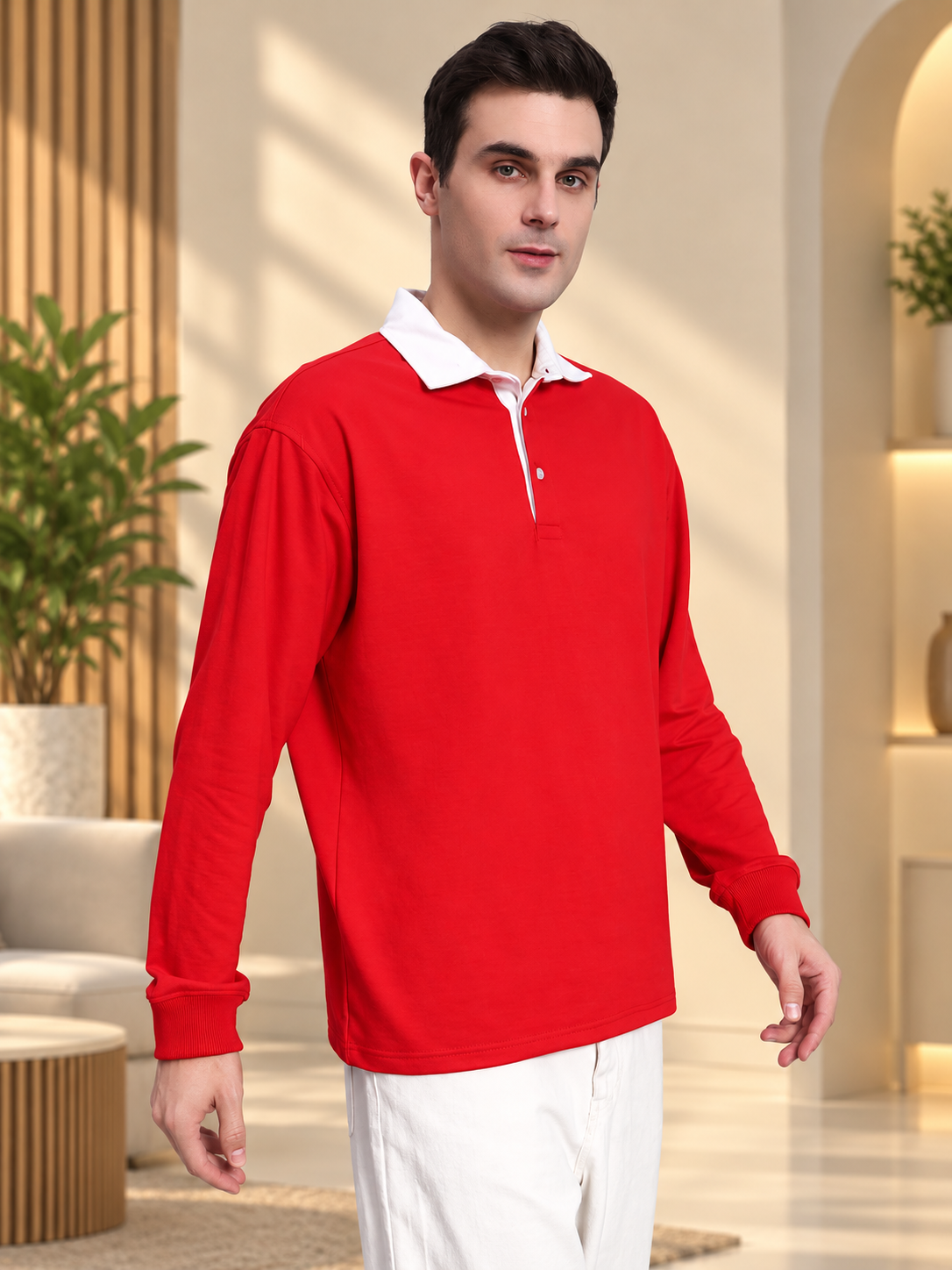 SAGOL POLO OVERSIZED SWEATSHIRT RED