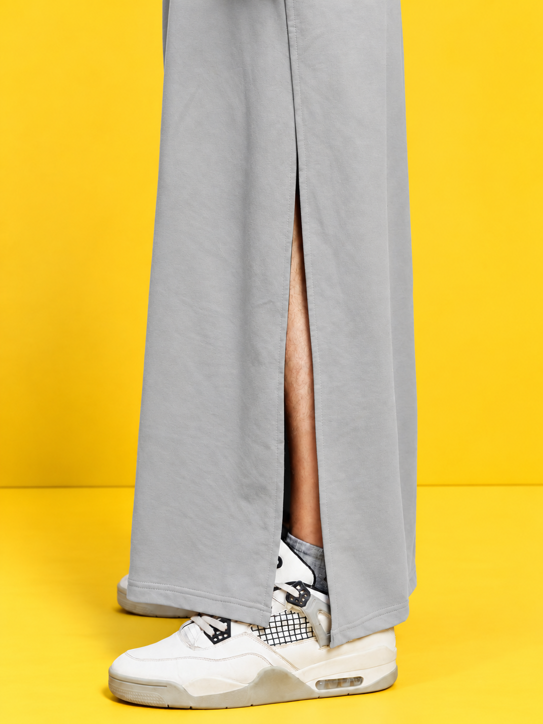 WIDE LEG FLOWY LOUNGE JOGGERS GREY