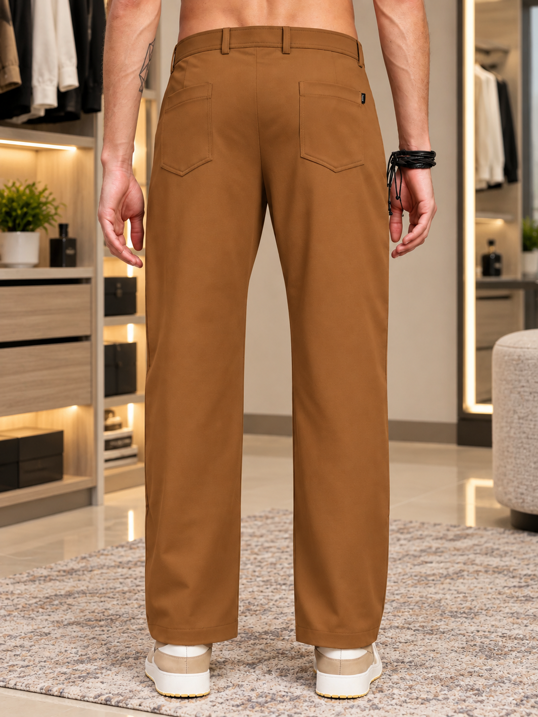 MODERN STREAMLINED PANTS BROWN