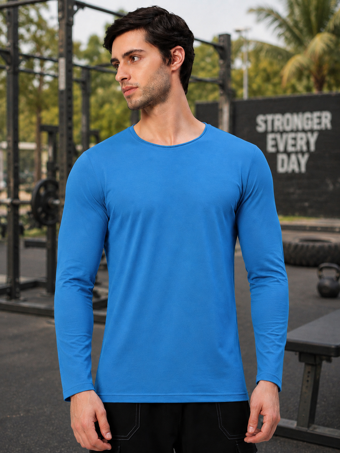 OMNI SLIM FIT SWEATSHIRT ROYAL BLUE