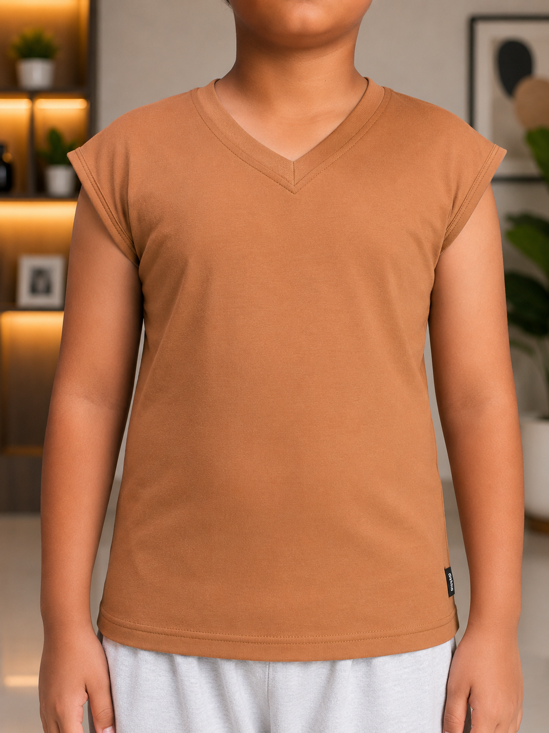 LEVELUP GAMER T-SHIRT FOR BOYS GIRLS BROWN