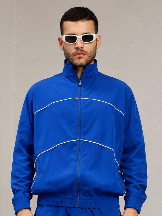 RAIDER POLYESTER FULL ZIPPER JACKET BLUE