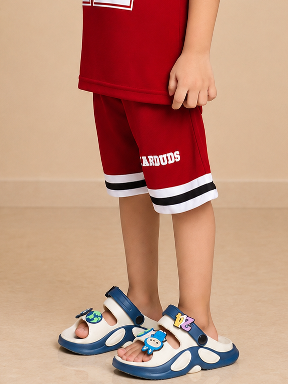KING 22 VARSITY COOL SHORTS FOR BOYS GIRLS RED