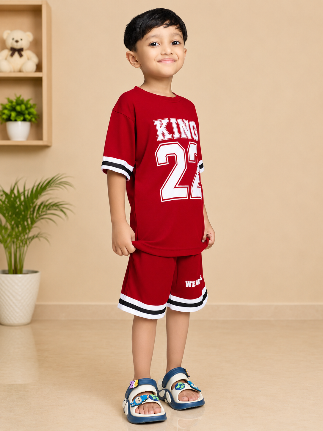 KING 22 VARSITY CO-ORD SET FOR BOYS GIRLS RED