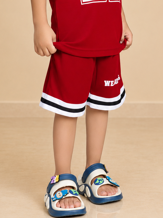 KING 22 VARSITY COOL SHORTS FOR BOYS GIRLS RED