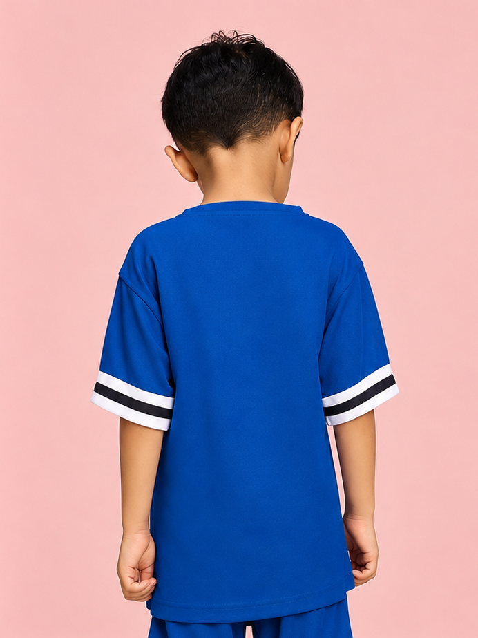 KING 22 VARSITY T-SHIRT FOR BOYS GIRLS BLUE