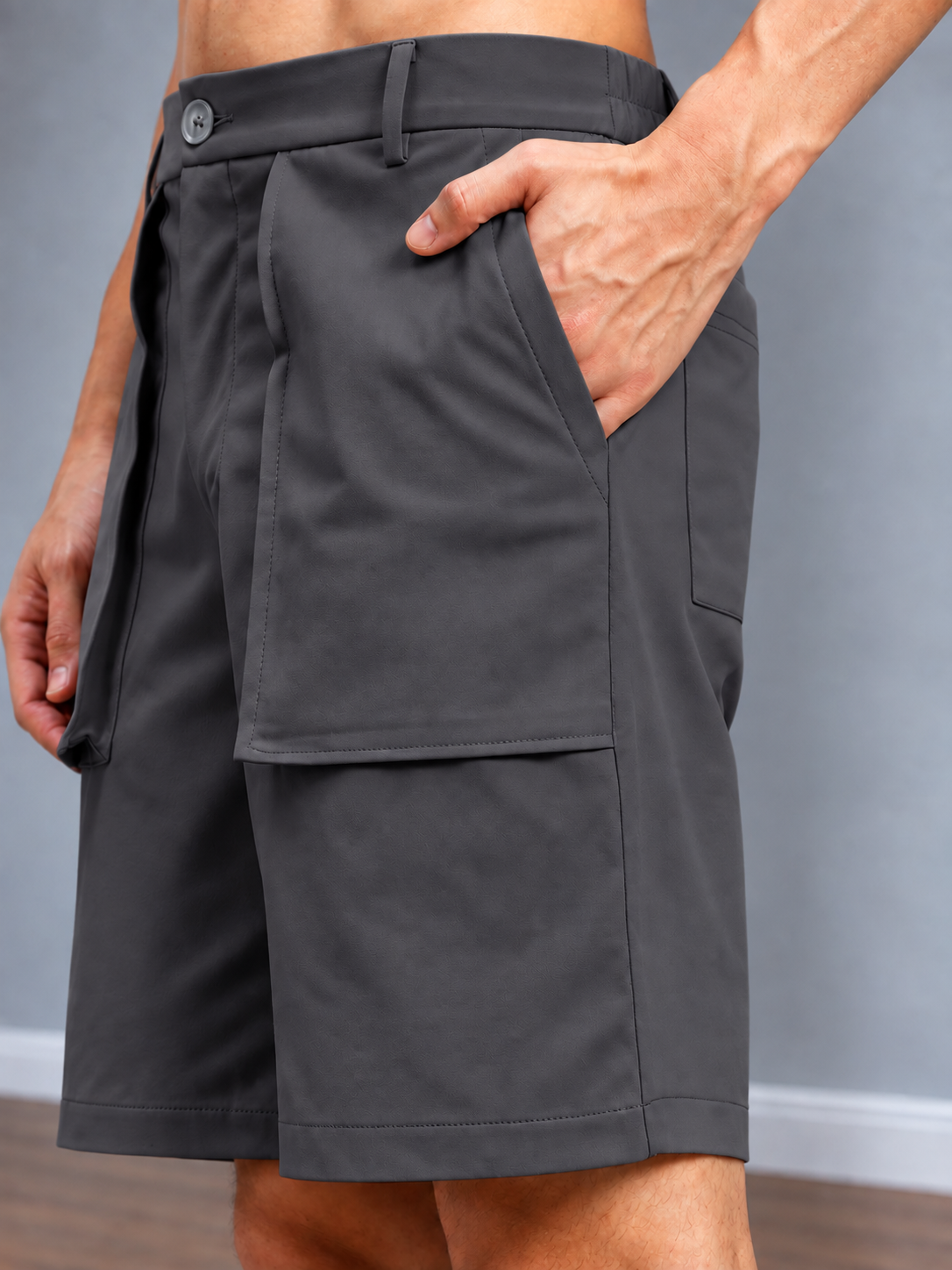 BERMUDA OVERSIZED POCKET SHORTS GREY