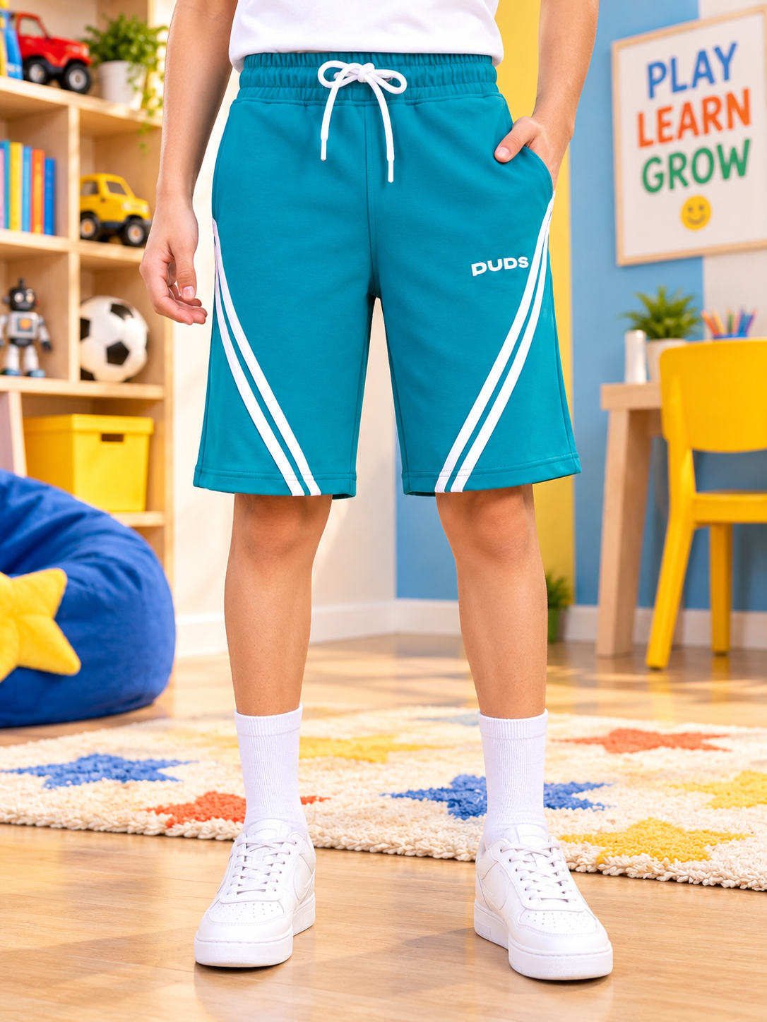 STAR JUMPER SHORTS FOR BOYS GIRLS TEAL