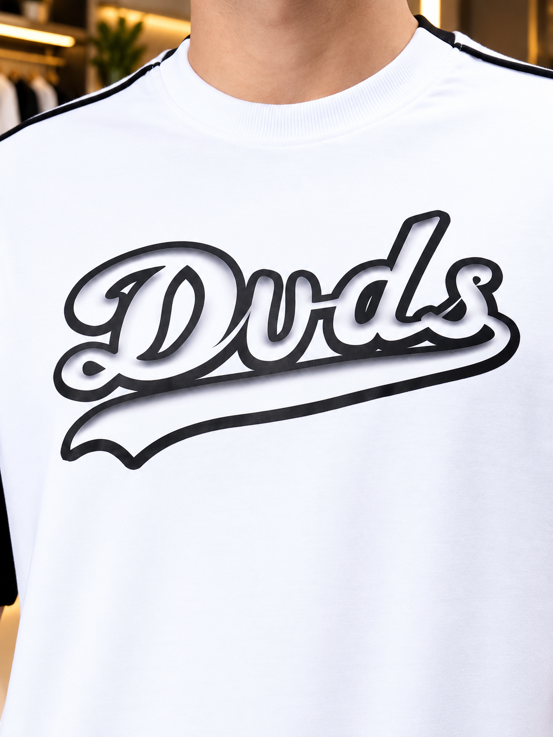 HUNK OVER-SIZED T-SHIRT WHITE BLACK