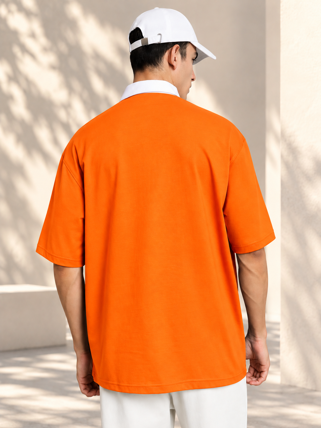 SAGOL POLO OVERSIZED POLO T-SHIRT ORANGE