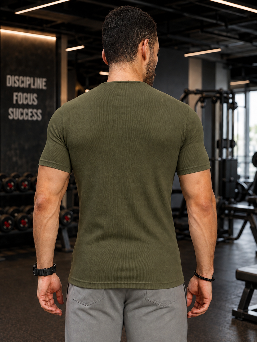 FROSTED FIT AGATE T-SHIRT OLIVE GREEN