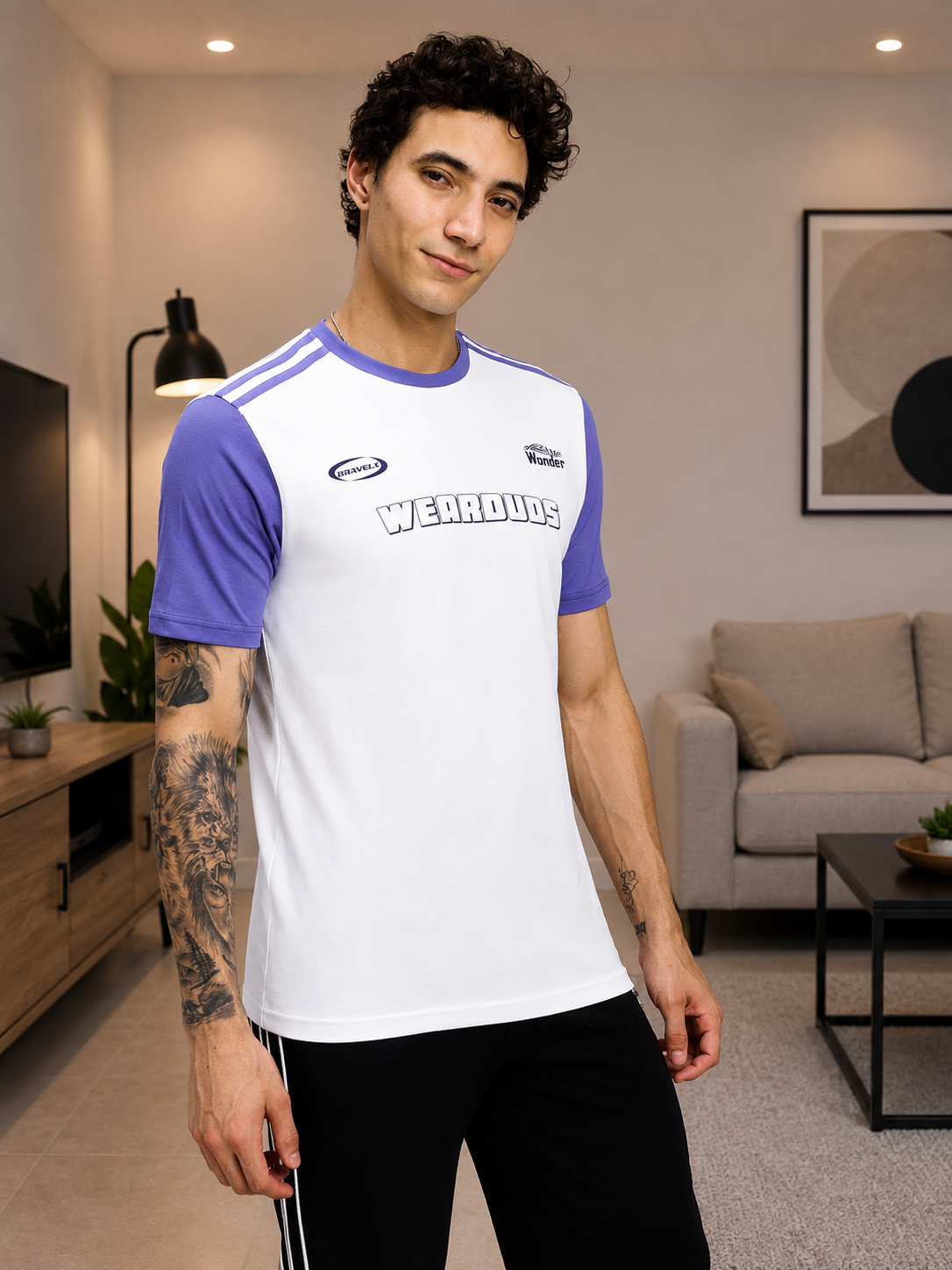 STREET WONDER REGULAR FIT T-SHIRT WHITE MULTI
