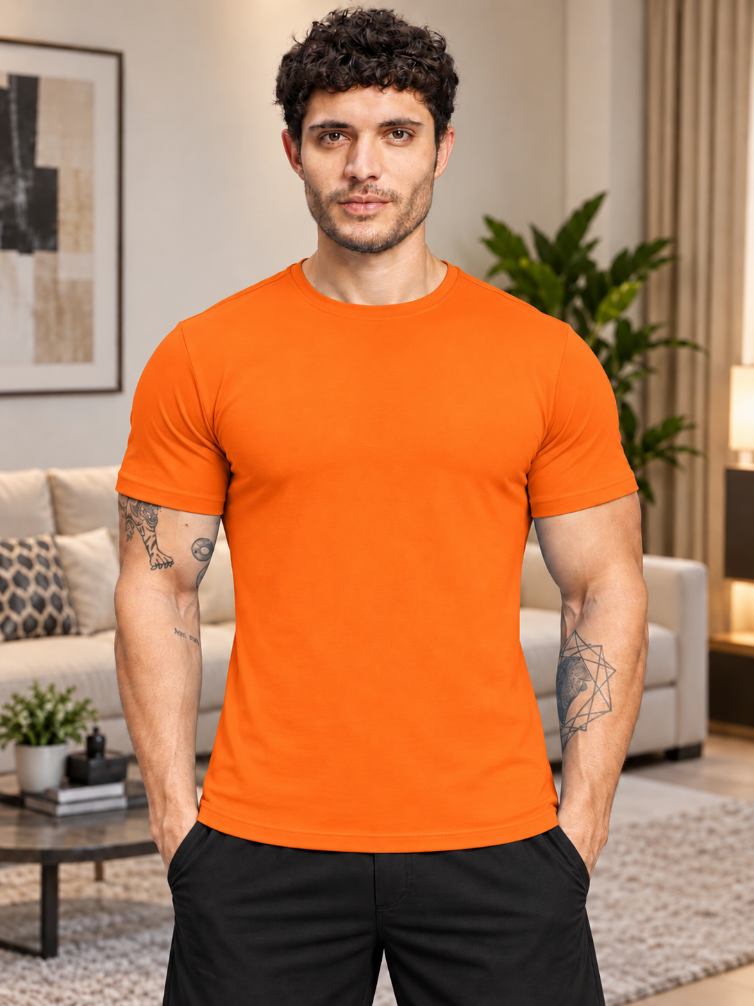 CLASSIC SLIM FIT T-SHIRT ORANGE