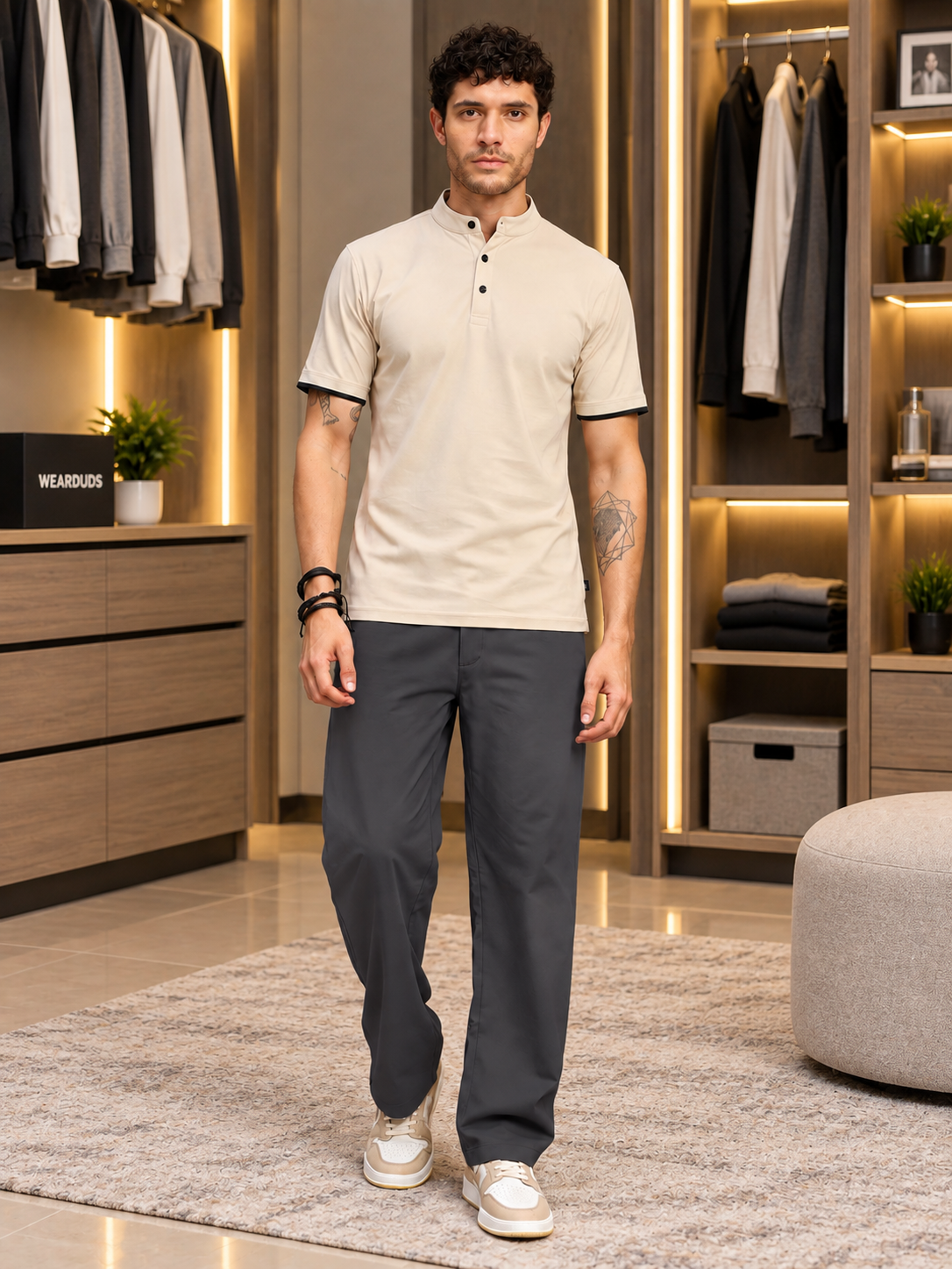 MODERN STREAMLINED PANTS DARK GREY