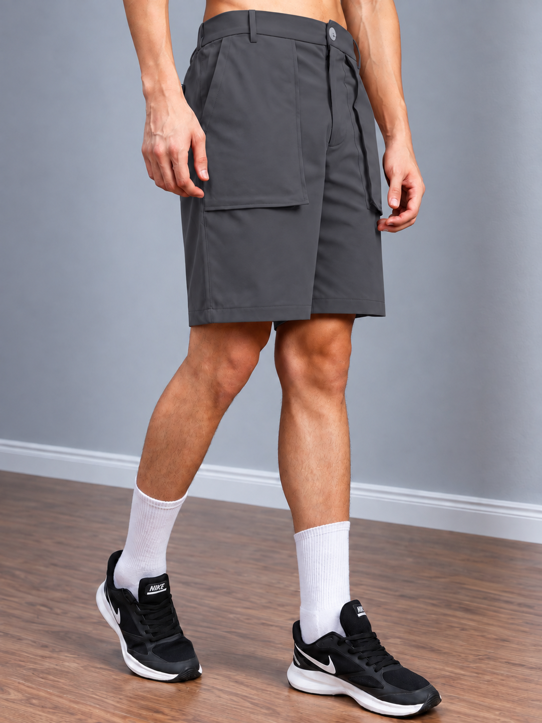 BERMUDA OVERSIZED POCKET SHORTS GREY