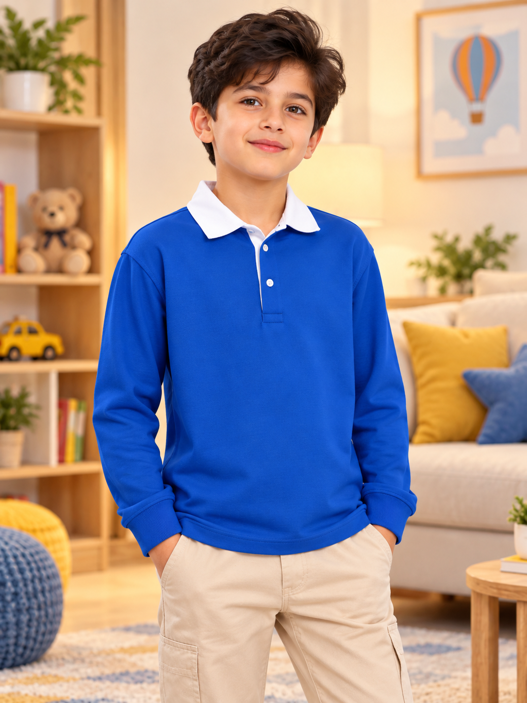 SAGOL POLO OVERSIZED SWEATSHIRT KIDS ROYAL BLUE