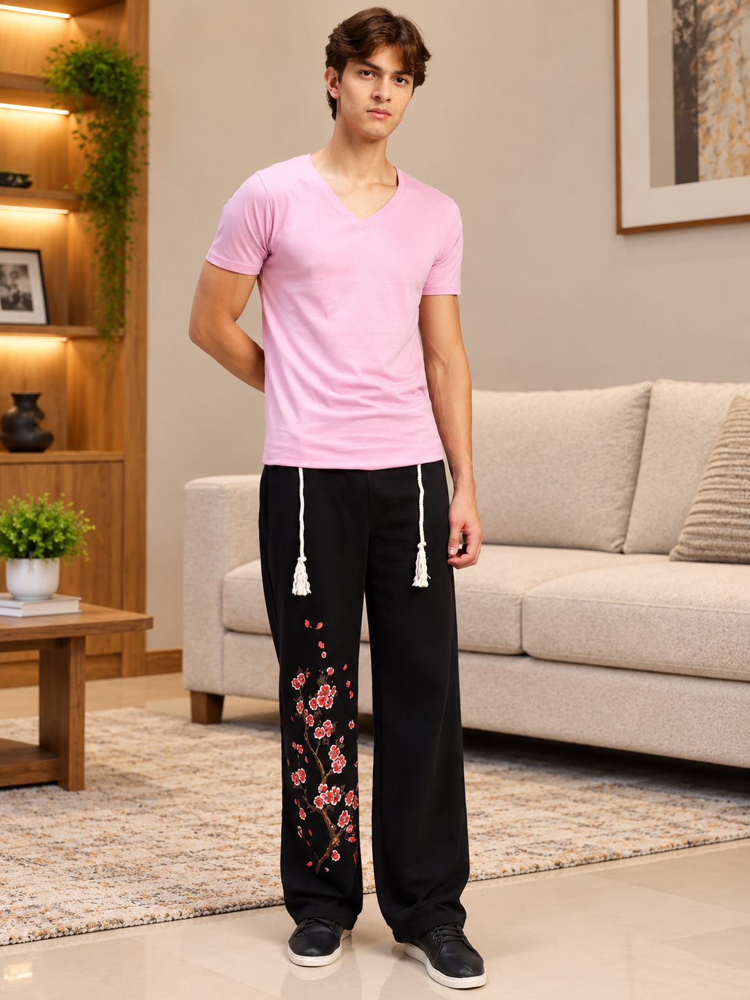 BEAR ON BOARD LIGHT FIT JOGGER BLACK