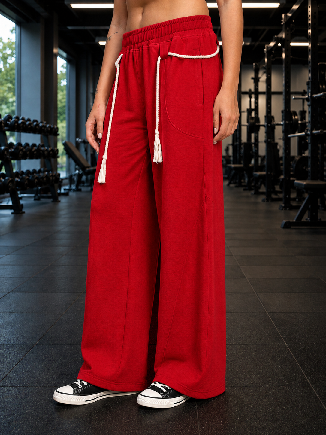WOMEN BAGGY DRIFT LIGHT JOGGER RED