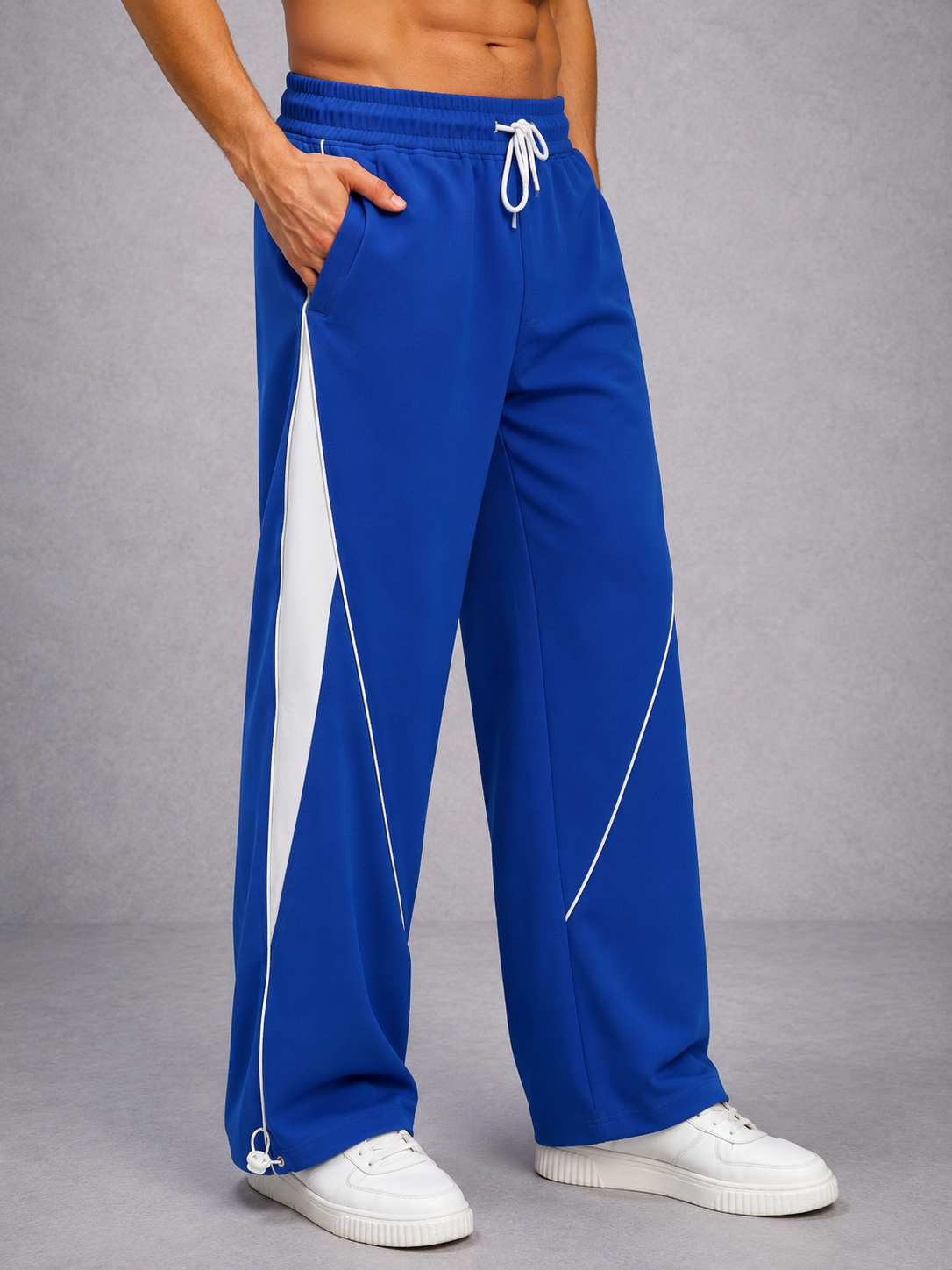 BOLD ELECTRIC RELAXED-FIT JOGGERS BLUE
