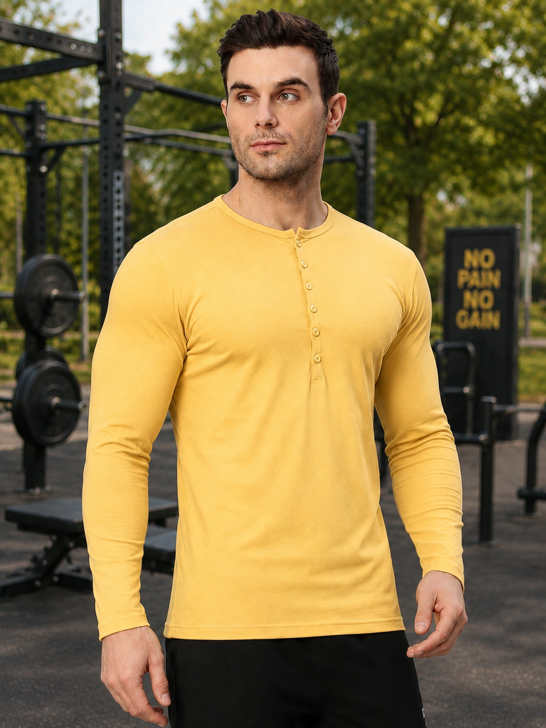 HENNY SLIM FIT SWEATSHIRT YELLOW