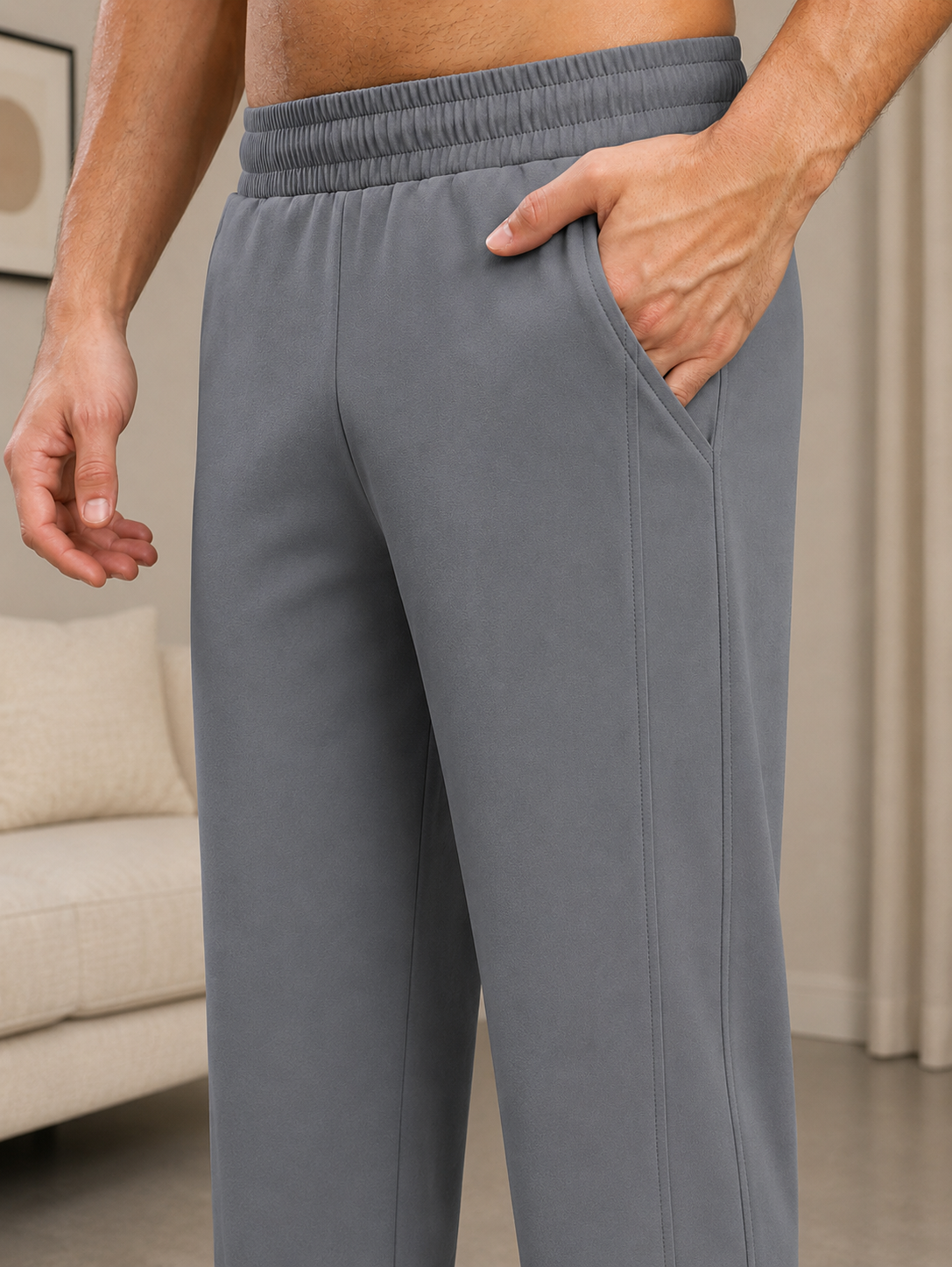 ATHLETIC DRESS TRACK TROUSERS GREY