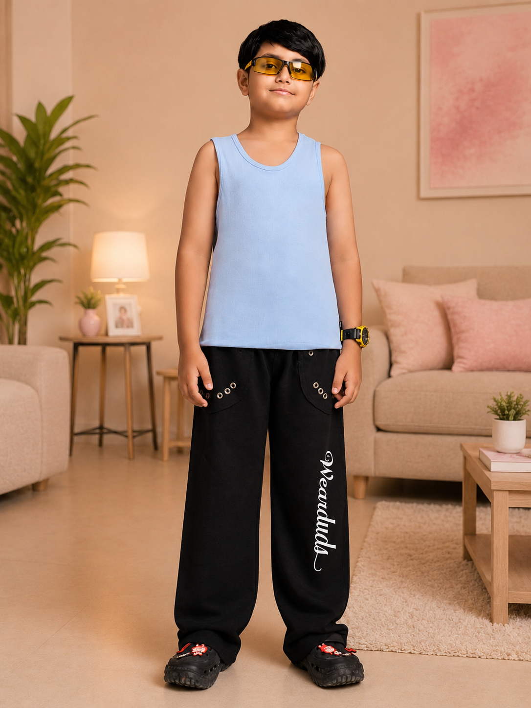 SIGNATURE SCRIPT JOGGER FOR BOYS GIRLS BLACK