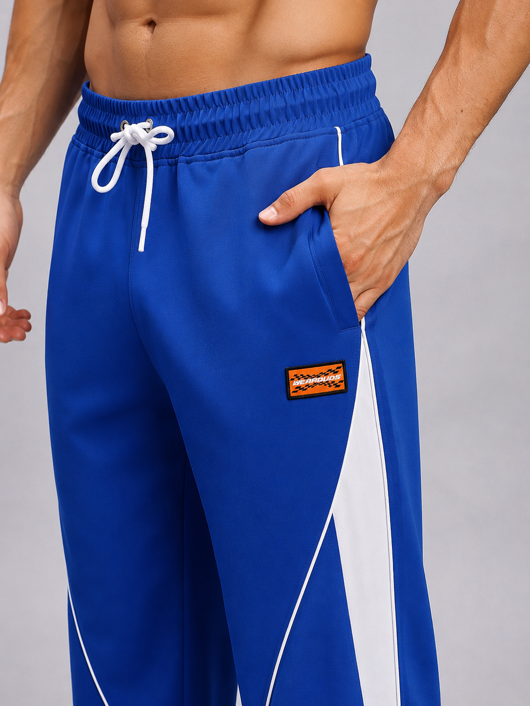 BOLD ELECTRIC RELAXED-FIT JOGGERS BLUE