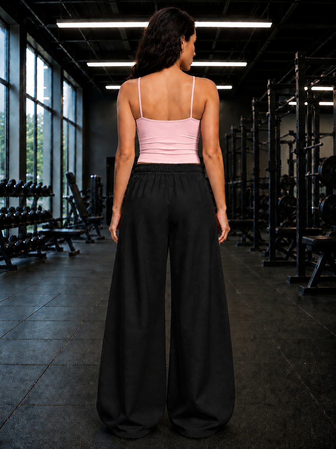 WOMEN SEAMLESS COTTON CROP-TOP PINK