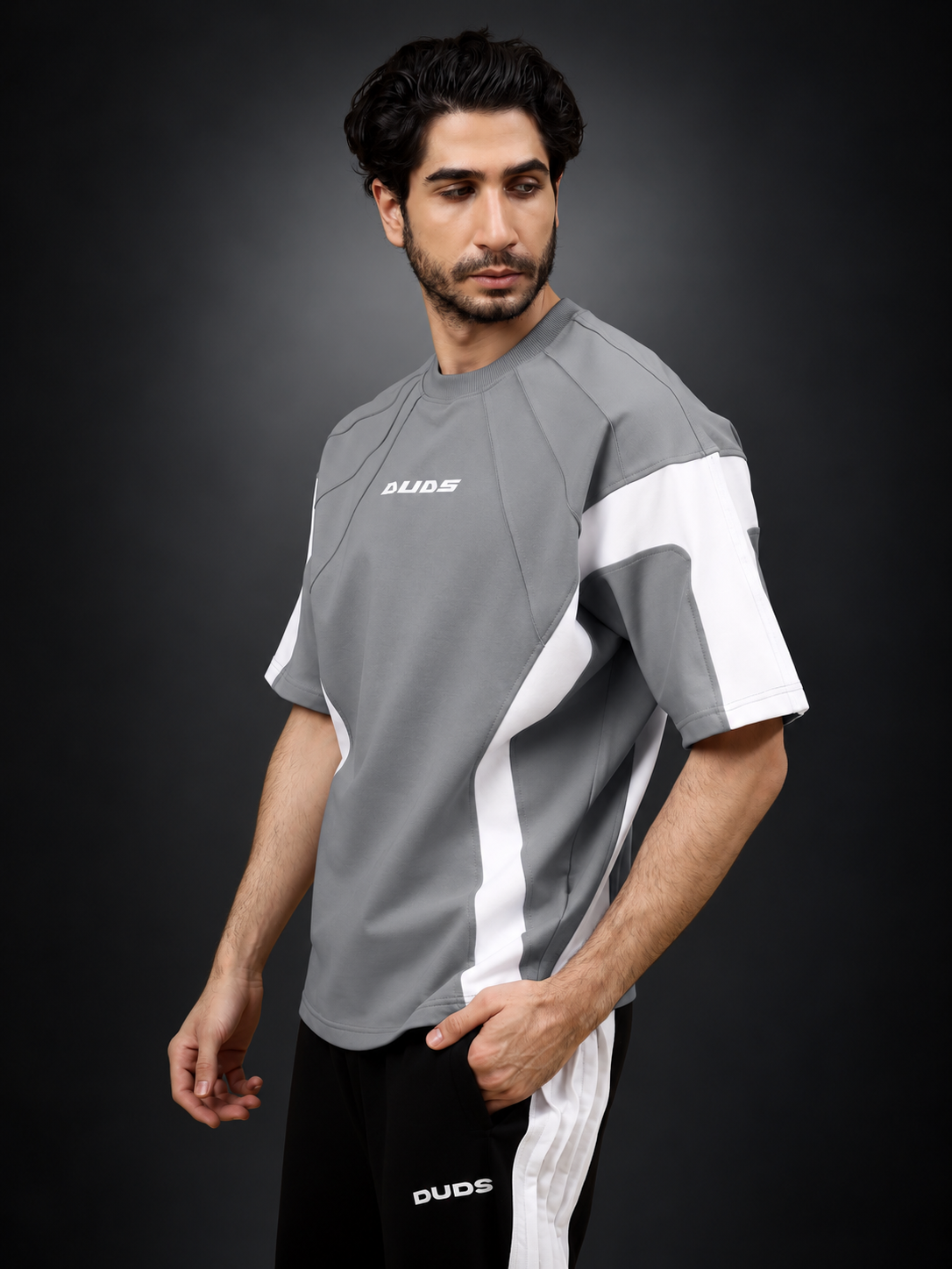 WILD FORCE OVER-SIZED T-SHIRT GREY WHITE