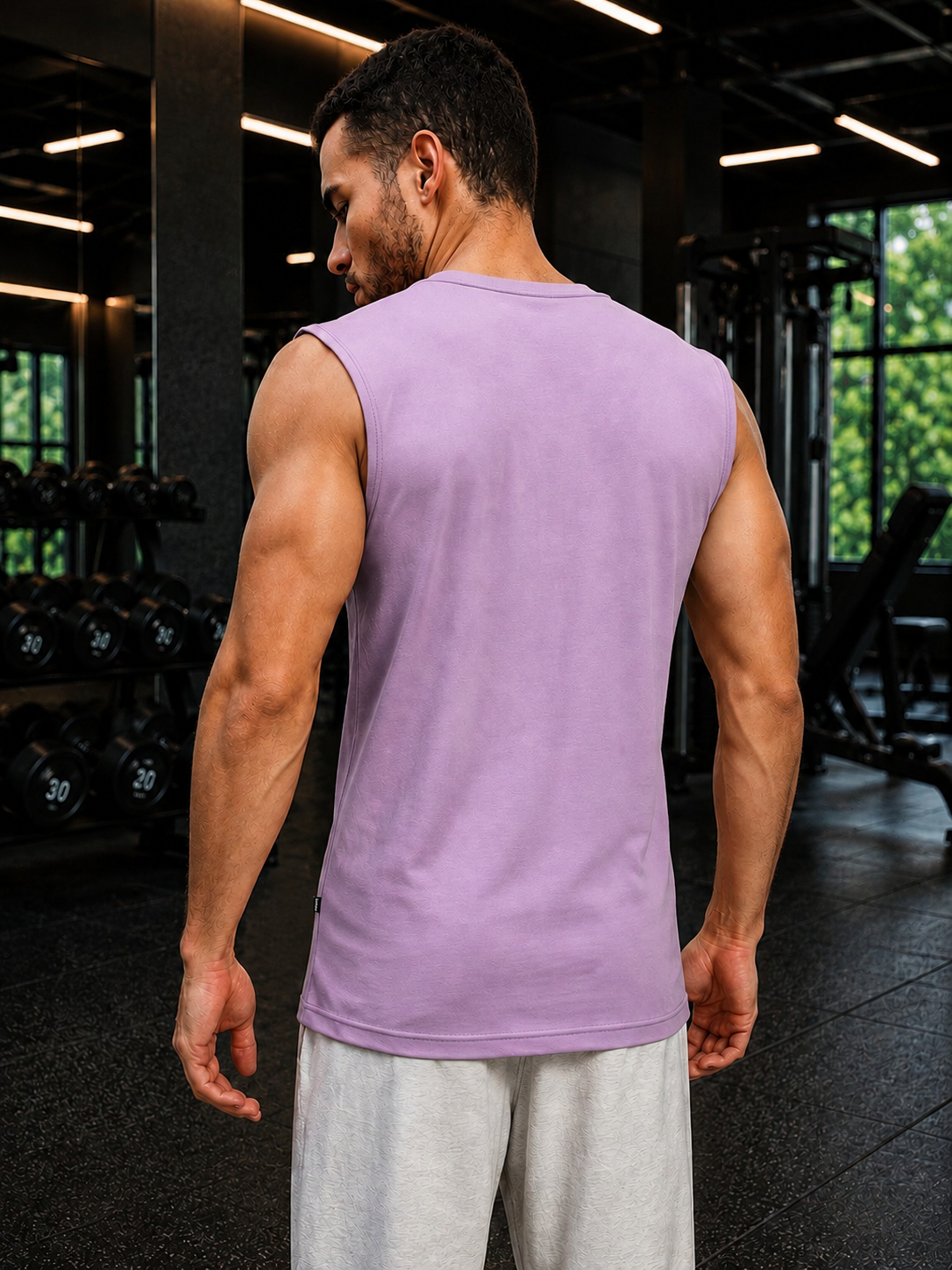 LEVELUP GAMER SLEEVELESS T-SHIRT LAVENDER