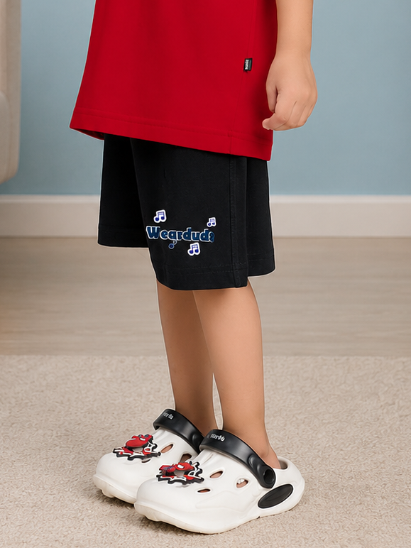 LITTLE ROCKSTAR SHORTS FOR BOYS GIRLS BLACK