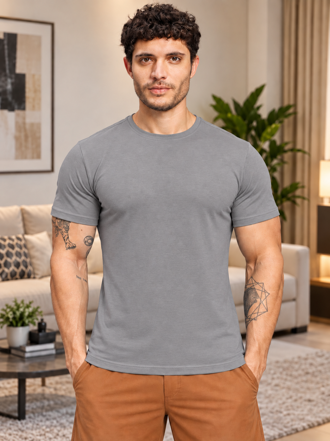 CLASSIC SLIM FIT T-SHIRT GREY