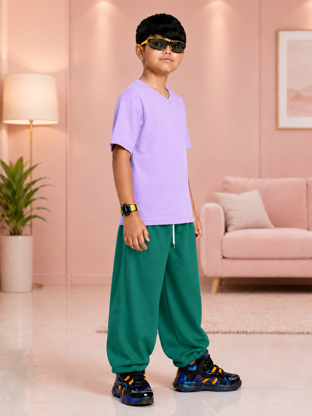 COOLFIT T-SHIRT FOR BOYS GIRLS LAVENDER